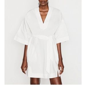 FRAME Channing Dress Blanc MISSING WAIST TIES